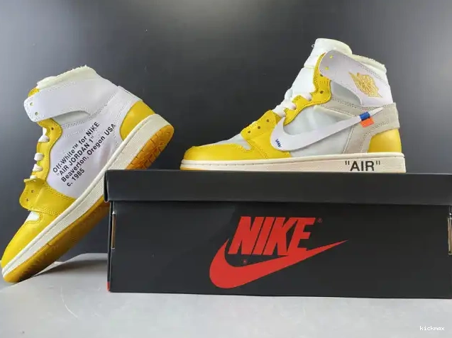 Rep MAX 1 Off-White Powder Air Jordan Dark Yellow-Cone x NRG AQ0818-149 White 0520